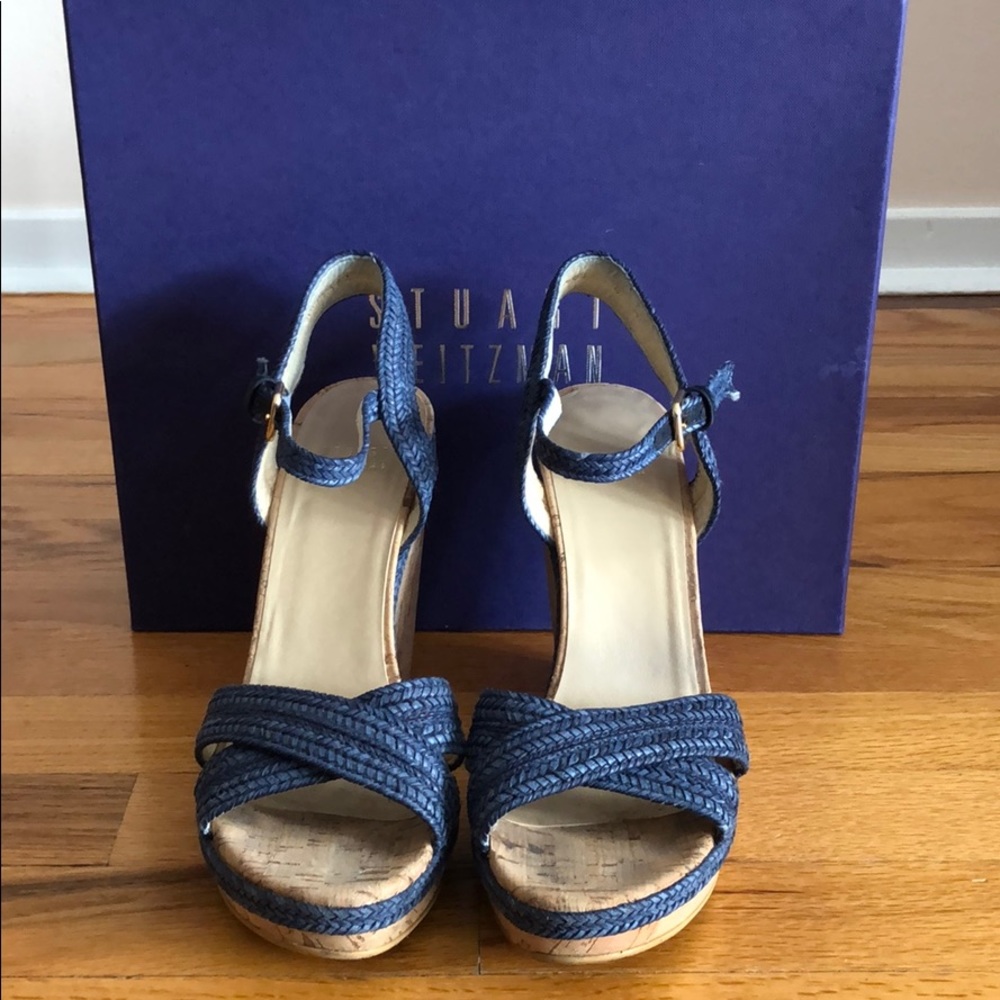 Stuart Weitzman Pixie Woven Wedge size 8.5